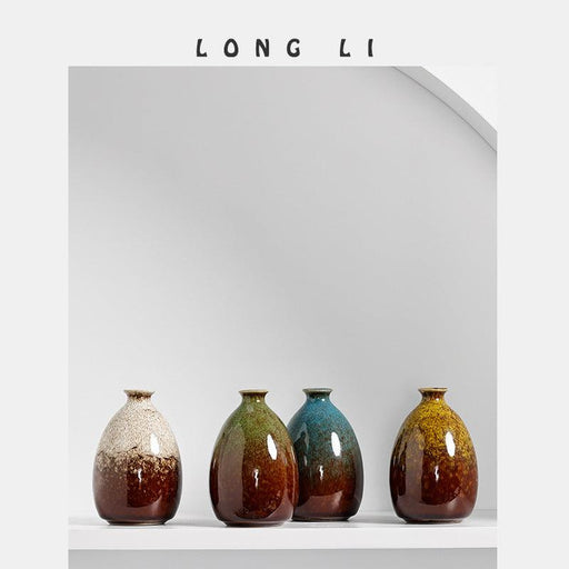 Luxurious Monochrome Glazed Porcelain Vase - Handcrafted Elegance for Elite Home Decor