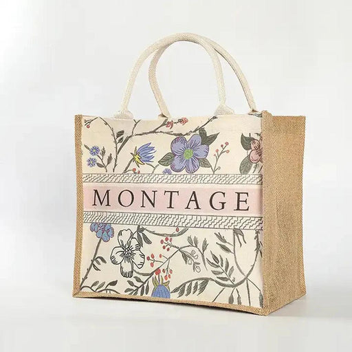 Eco-Friendly Custom Printed Jute Beach Bag for Events and Boutiques