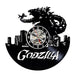 Godzilla Pattern Vinyl Wall Clock - Modern Retro Decor