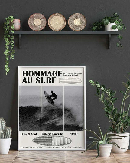 Coastal Vibes: Modern Surfing Art Print for Chic Beach House Decor