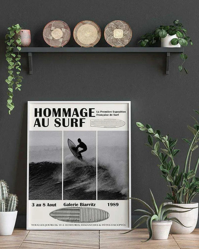 Coastal Vibes: Modern Surfing Art Print for Chic Beach House Decor