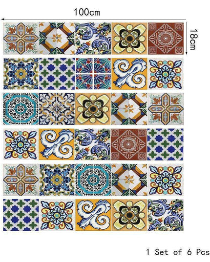 Transform Your Stairs with Stylish Abstract Geometric Decals