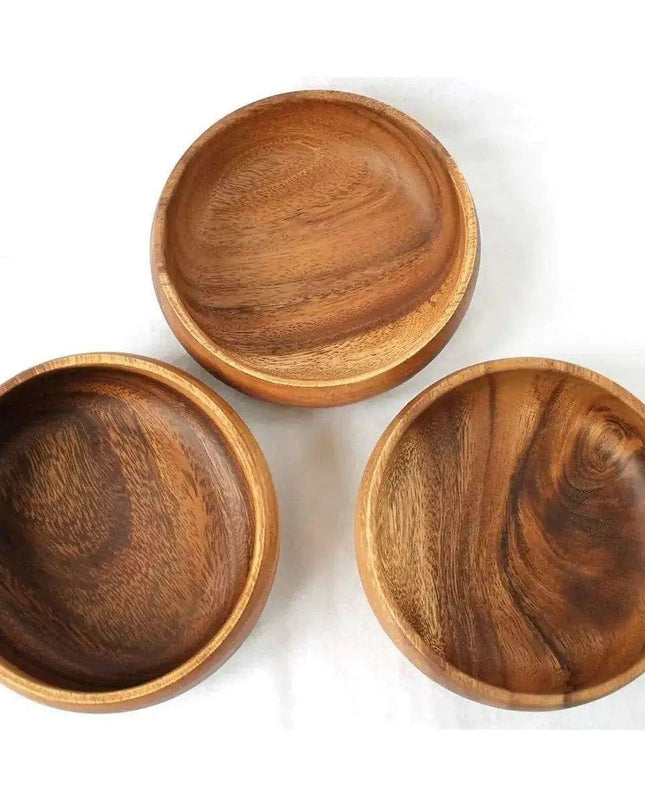 Unique Handcrafted Acacia Wood Bowl Set - 6 pcs Set