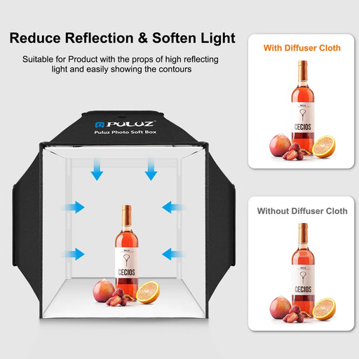 Portable Photo Studio Light Box Kit with 4 Background Colors - Photography Softbox Set