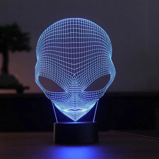 Alien 3D Illusion LED Night Light - Table Lamp for Home Office Decoration