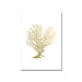 Golden Coral Tree Art Print Canvas: Coastal Retreat Elegance for Elegant Home Decor