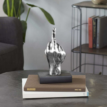 Bold Gesture Resin Middle Finger Sculpture for Unique Home Decor