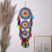Indian Style Handcrafted Three-Ring Dream Catcher for Festive Home Decor and Cultural Symbolism