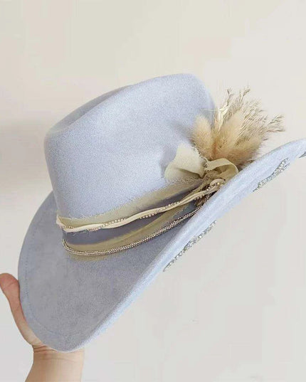Chic Retro Cowboy Hat - Elegant White Jazz Style for All Occasions