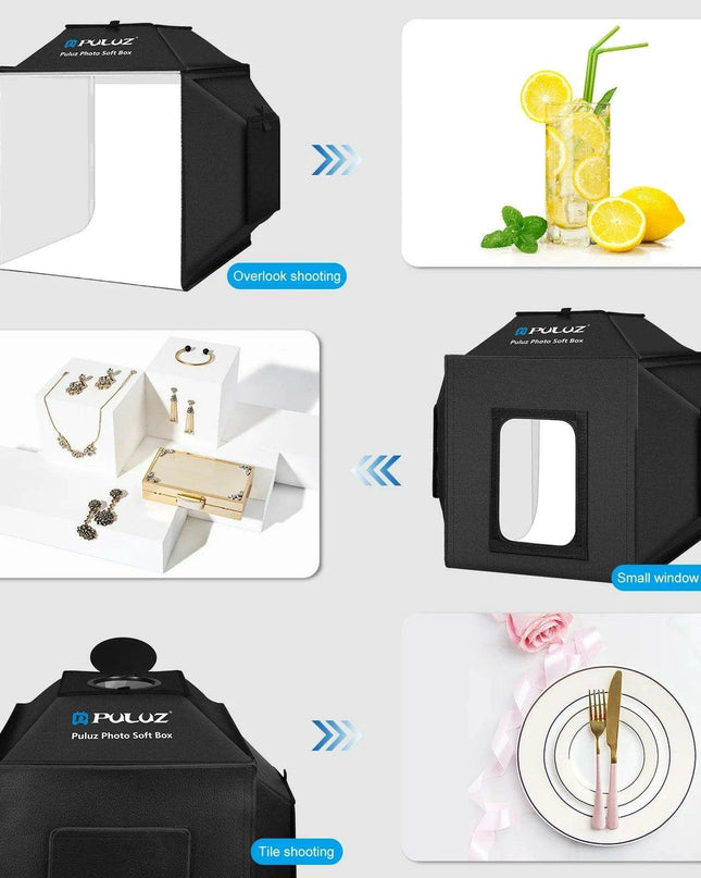 Portable Photography Softbox Studio Kit with Four Vibrant Backdrops