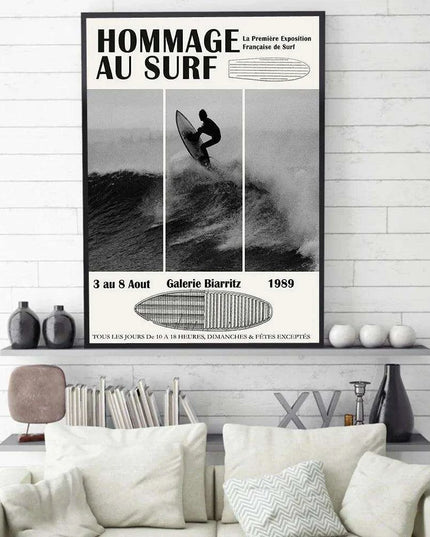 Coastal Vibes: Modern Surfing Art Print for Chic Beach House Decor