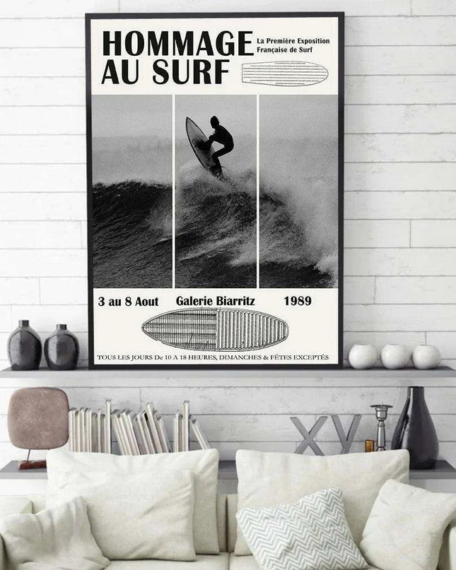 Coastal Vibes: Modern Surfing Art Print for Chic Beach House Decor