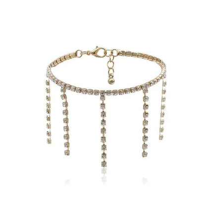 Glamorous Rhinestone High Heel Ankle Bracelet for Fashion-Forward Women