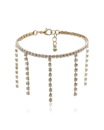 Glamorous Rhinestone High Heel Ankle Bracelet for Fashion-Forward Women