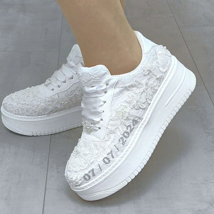 Customizable Sparkling Wedding Sneakers for Unforgettable Moments