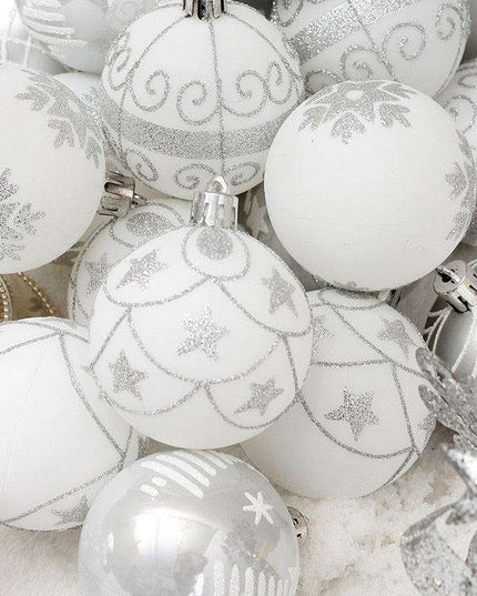 Elegant 24-Piece Holiday Bauble Collection for Festive Decor