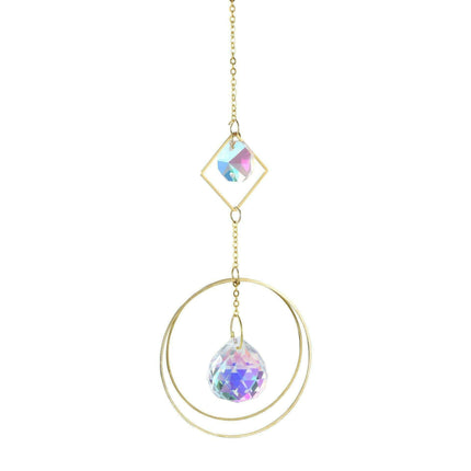 Radiant Gold Crystal Pendant Necklace - A Classic Statement of Elegance