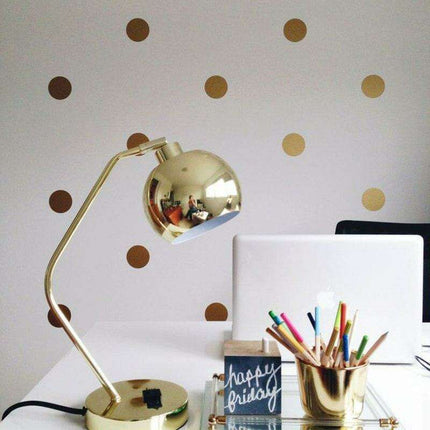 Golden Magic Dot Wall Decals: Chic Home Decor for Kids and Interior Styling