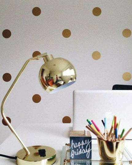Golden Magic Dot Wall Decals: Chic Home Decor for Kids and Interior Styling