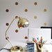 Enchanting Gold Polka Dot Wall Decals Set for Kids' Rooms and Home Decoration