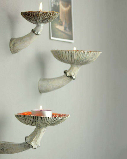 Whimsical Cloud Mushroom Hanging Shelf - Charming Resin Decor Accent