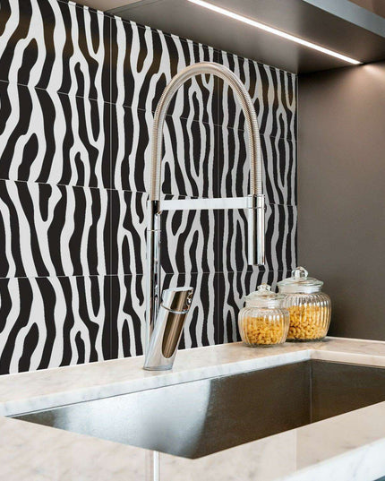 Zebra Chic City Lights Brick Stickers - Stylish Urban Home Decor Upgrade