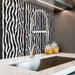 Zebra Chic City Lights Brick Stickers - Stylish Urban Home Decor Upgrade