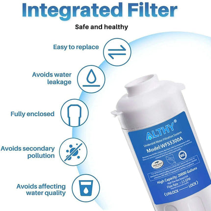 ALTHY Advanced Under Sink Water Filtration System - NSF/ANSI Certified for Superior Purity and Taste - Très Elite