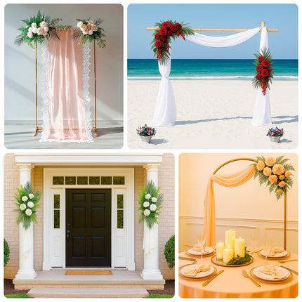 AliKopy Lavender Rose & Chrysanthemum Wedding Arch Flowers with Greene