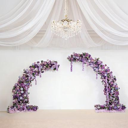 AliKopy Lavender Floral Backdrop for 6.5ft Wedding Arch - Foam-Backed