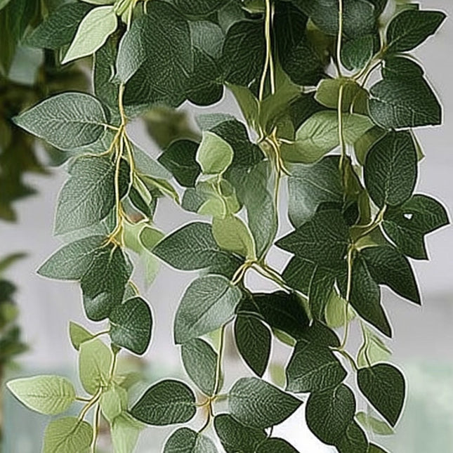 AliKopy 3-Pack 40" Silk Rose Leaf Hanging Plants – Realistic Greenery