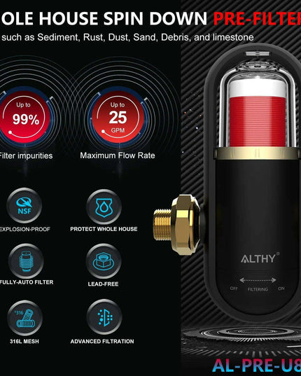 Ultimate Whole House Water Filter with Self-Cleaning Backwash and Superior Sediment Defense