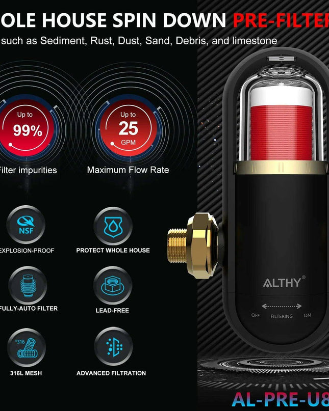 Ultimate Whole House Water Filter with Self-Cleaning Backwash and Superior Sediment Defense