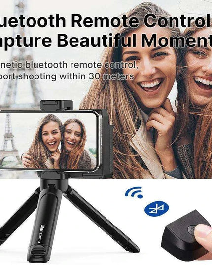 Smartphone Photography Upgrade Kit with Wireless Remote & Built-in Makeup Mirror