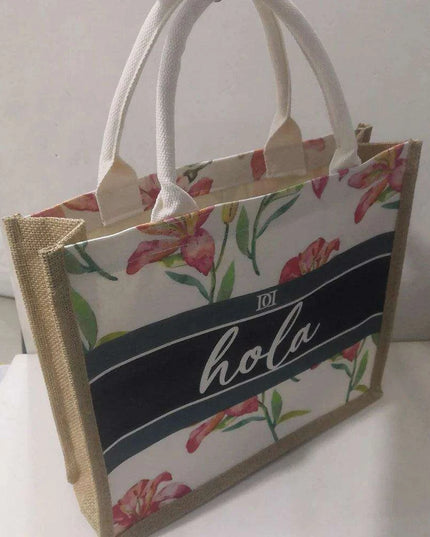 Customizable 100-Piece Eco-Friendly Jute Beach Bag Set for Events and Boutiques