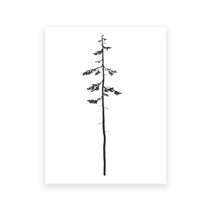 Coastal Trees Minimalist Forest Canvas Prints - Hemlock and Pine Wall Art Collection