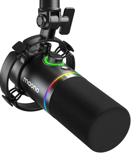 Dynamic RGB Gaming Microphone with Multi-Connectivity and Smart Control Features