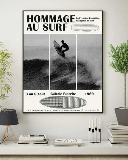 Coastal Vibes: Modern Surfing Art Print for Chic Beach House Decor