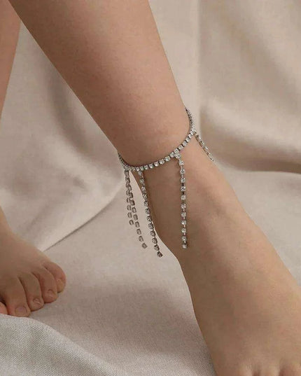 Glamorous Rhinestone High Heel Ankle Bracelet for Fashion-Forward Women