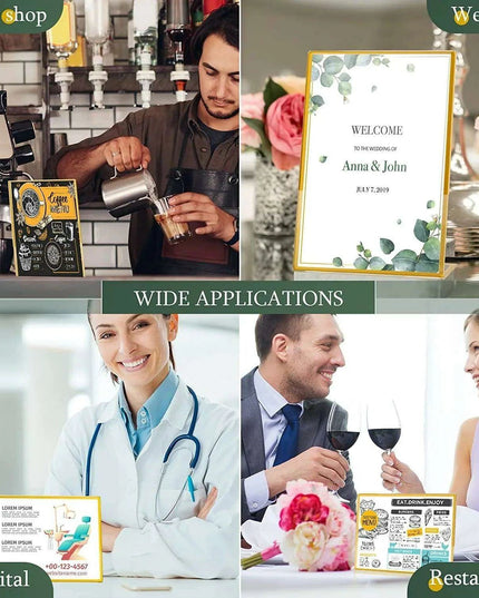 Stylish Gold Acrylic Display Holder Set for Multipurpose Showcasing