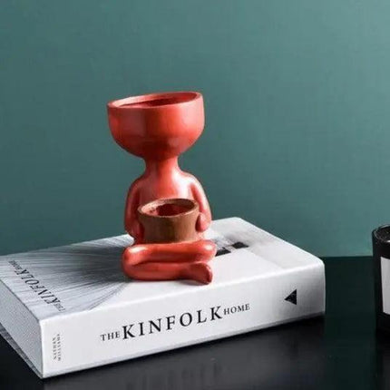 Abstract Nordic Head Ceramic Vase: Chic Minimalist Decor - Très Elite