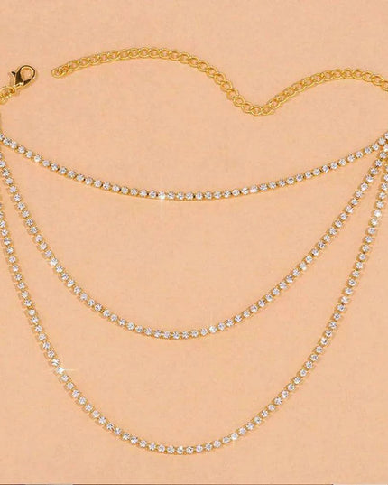 Glamorous Rhinestone High Heel Ankle Bracelet for Fashion-Forward Women