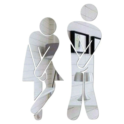 Acrylic Gender-Specific Bathroom Signage Set for Commercial Spaces - Très Elite
