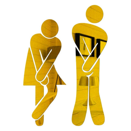 Acrylic Gender-Specific Bathroom Signage Set for Commercial Spaces - Très Elite