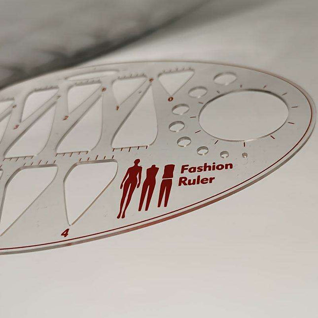 Acrylic Neckline Template Ruler - Essential Tool for Fashion Design and Pattern Creation