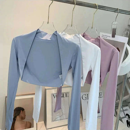 Active Women's Quick-Dry Long Sleeve Yoga Cardigan for Gym and Outdoor Workouts