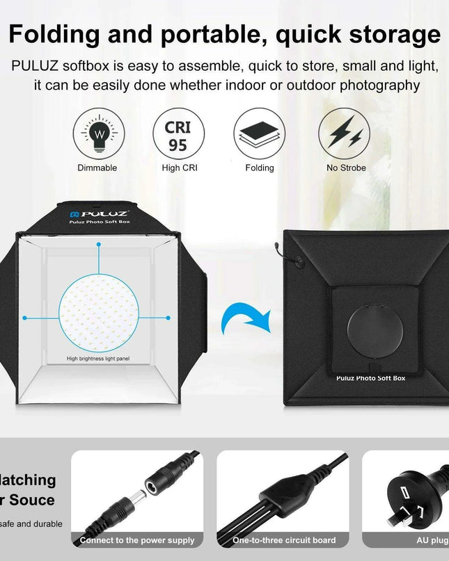 Portable Photography Softbox Studio Kit with Four Vibrant Backdrops