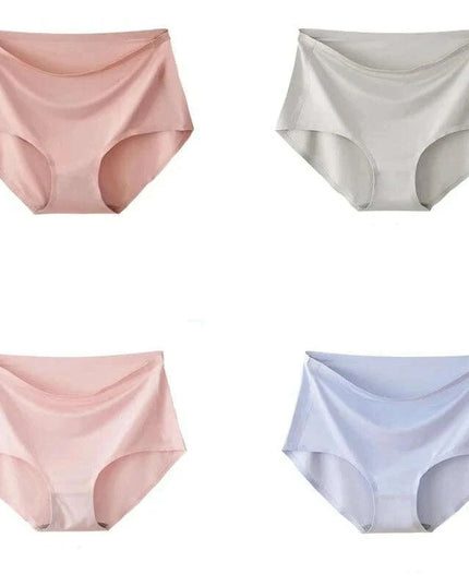 Set of 4 pcs - Silky Soft High Waist Seamless Underwear for Women - Breathable Plus Size 4XL Briefs