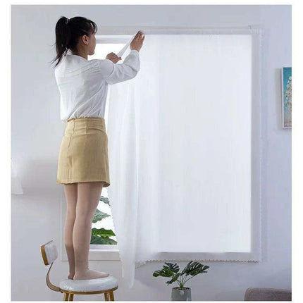 Adhesive Semi-Blackout Short Curtains for Easy Home Makeover..