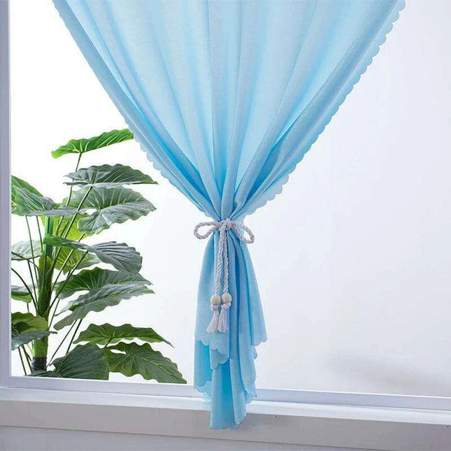 Adhesive Semi-Blackout Short Curtains for Easy Home Makeover